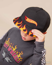 Baby Kids Bamboo Pajamas — Hot Wheels™ Flame Runner Hat — Image 1