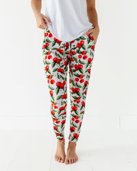 Baby Kids Bamboo Pajamas — I Cherry-ish You Women's Pants — Image 1