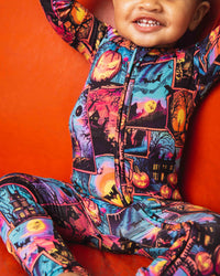 Baby Kids Bamboo Pajamas — I Haunt It That Way Convertible Romper — Image 1