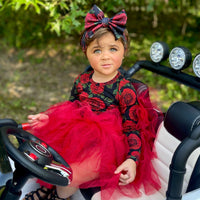 Baby Kids Bamboo Pajamas — Bums & Roses Tulle Tutu Dress - Long Sleeves — Image 1