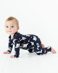 Baby Kids Bamboo Pajamas — I Need Space Romper - Long Sleeves — Image 1