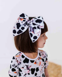 Baby Kids Bamboo Pajamas — In a Good Moo-D Woven Alligator Clip — Image 1