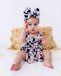 Baby Kids Bamboo Pajamas — In a Good Moo-D Tank Top Peplum & Bummies Set — Image 1