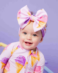 Baby Kids Bamboo Pajamas — Inside Scoop Biggie Bow — Image 1