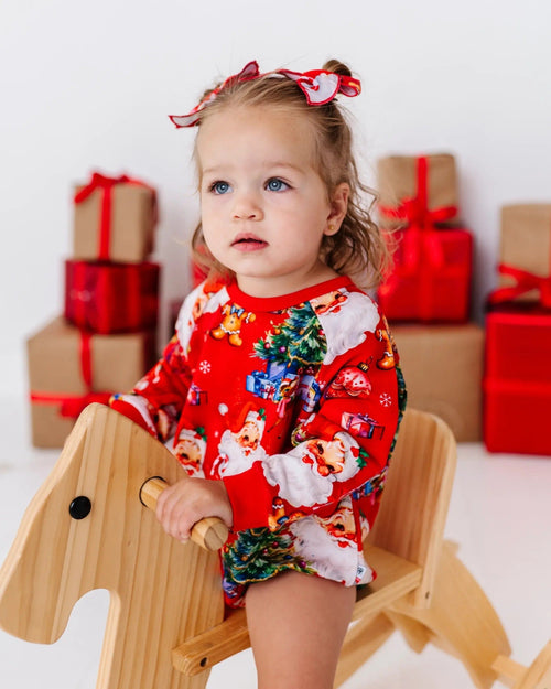 Baby Kids Bamboo Pajamas — In The Nick Of Time Bubble Sweatshirt — Image 12