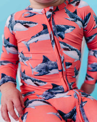 Baby Kids Bamboo Pajamas — Jaws Dropping Convertible Romper — Image 1