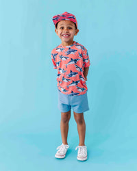 Baby Kids Bamboo Pajamas — Jaws Dropping T-Shirt & Shorts Set — Image 1