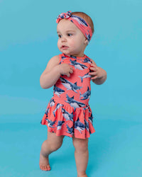 Baby Kids Bamboo Pajamas — Jaws Dropping Racer Back Ruffle Dress — Image 1