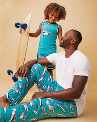 Baby Kids Bamboo Pajamas — Shark Week™ Jaws & Effect Men's Pajama Pants — Image 1
