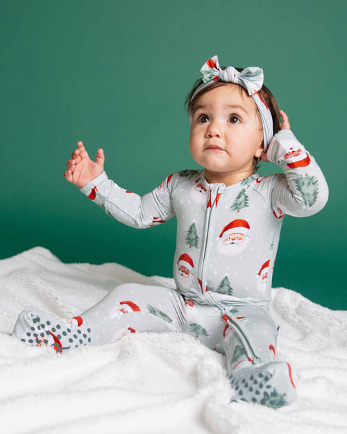 Baby Kids Bamboo Pajamas — Just BeClause Headwrap — Image 6