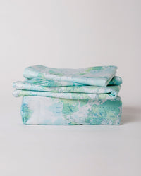 Baby Kids Bamboo Pajamas — For What It's Earth Sheet Set - Green — Image 1