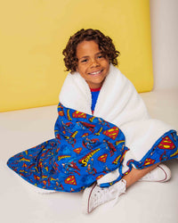 Baby Kids Bamboo Pajamas — SUPERMAN™ Kryptonite Crusher Bum Bum Blanket - Plush — Image 1