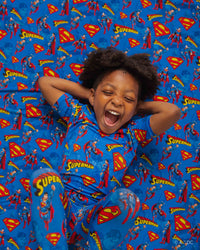 Baby Kids Bamboo Pajamas — SUPERMAN™ Kryptonite Crusher Bum Bum Blanket — Image 1