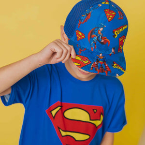 Baby Kids Bamboo Pajamas — SUPERMAN™ Kryptonite Crusher Hat — Image 1