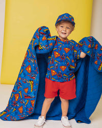 Baby Kids Bamboo Pajamas — SUPERMAN™ Kryptonite Crusher Quilted Bum Bum Blanket - Kids — Image 1