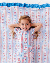 Baby Kids Bamboo Pajamas — Liberty & Bows for All Ruffle Bum Bum Blanket — Image 1