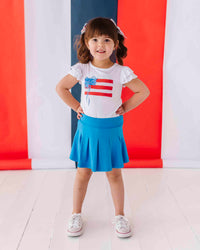 Baby Kids Bamboo Pajamas — Liberty & Bows for All Cap Sleeve Top and Skort Set — Image 1