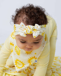 Baby Kids Bamboo Pajamas — Little Sunshine Headwrap — Image 1