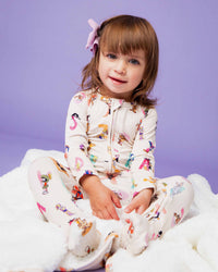 Baby Kids Bamboo Pajamas — Looney Tunes™ Convertible Romper — Image 1