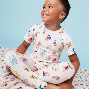 Baby Kids Bamboo Pajamas — Looney Tunes™ Short Sleeve Pajama Set — Image 7