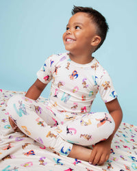 Baby Kids Bamboo Pajamas — Looney Tunes™ Short Sleeve Pajama Set — Image 7