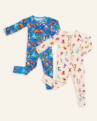 Baby Kids Bamboo Pajamas — Space Jam™ & Looney Tunes™ Convertible Romper Bundle — Image 1