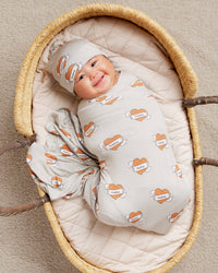 Baby Kids Bamboo Pajamas — Mama Knows Swaddle & Beanie Set — Image 1