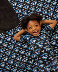 Baby Kids Bamboo Pajamas — SUPERMAN™ Man of Steel Bum Bum Blanket - Plush — Image 1