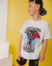 Baby Kids Bamboo Pajamas — SUPERMAN™ Man of Steel T-Shirt — Image 1