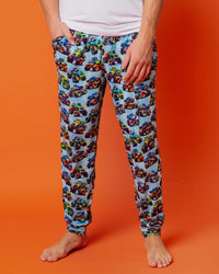 Baby Kids Bamboo Pajamas — Trucks Are My Jam Men's Pants — Image 1