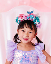 Baby Kids Bamboo Pajamas — Mermaid Embellished Crown — Image 1