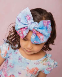 Baby Kids Bamboo Pajamas — Mermaid to Be Biggie Bow — Image 1