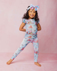 Baby Kids Bamboo Pajamas — Mermaid to Be Cap Sleeve Pajama Set — Image 1