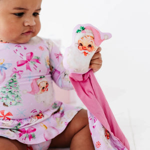 Baby Kids Bamboo Pajamas — Merry Little Pinkmas Lovey + Plush — Image 1