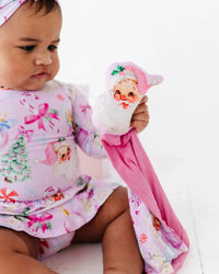 Baby Kids Bamboo Pajamas — Merry Little Pinkmas Lovey + Plush — Image 1
