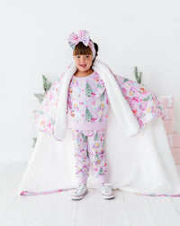Baby Kids Bamboo Pajamas — Merry Little Pinkmas Bum Bum Blanket - Plush — Image 1