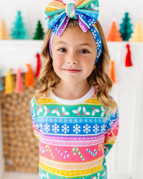 Baby Kids Bamboo Pajamas — Merry And Bright Crew Neck Sweatshirt — Image 10