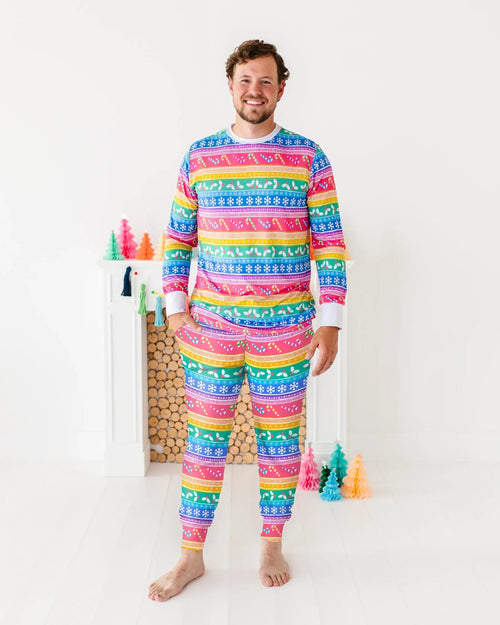 Baby Kids Bamboo Pajamas — Merry And Bright Men's Long Sleeve Shirt - DO NOT UNHIDE — Image 1