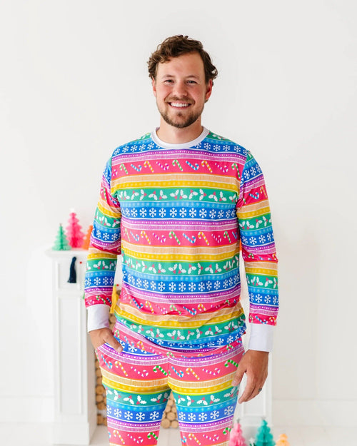 Baby Kids Bamboo Pajamas — Merry And Bright Men's Long Sleeve Shirt - DO NOT UNHIDE — Image 6