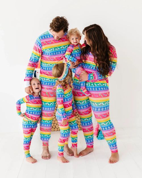 Baby Kids Bamboo Pajamas — Merry And Bright Men's Long Sleeve Shirt - DO NOT UNHIDE — Image 2