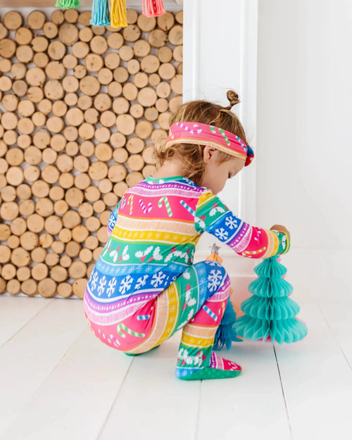 Baby Kids Bamboo Pajamas — Merry And Bright Footie — Image 8