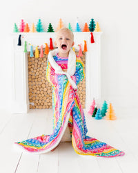 Baby Kids Bamboo Pajamas — Merry And Bright Bum Bum Blanket - Plush — Image 1
