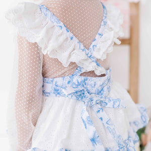 Baby Kids Bamboo Pajamas — Tulle Dot Layering Shirt — Image 1