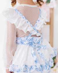 Baby Kids Bamboo Pajamas — Tulle Dot Layering Shirt — Image 1