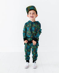 Baby Kids Bamboo Pajamas — Mother of Dragons Hooded Jogger Set — Image 1