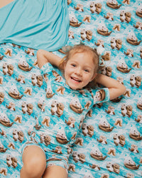 Baby Kids Bamboo Pajamas — My Otter Half Bum Bum Blanket — Image 1