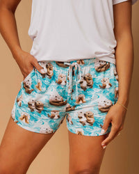 Baby Kids Bamboo Pajamas — My Otter Half Women's Shorts — Image 1