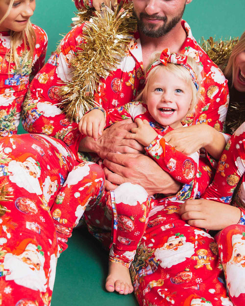 Baby Kids Bamboo Pajamas — In The Nick Of Time Headwrap — Image 4