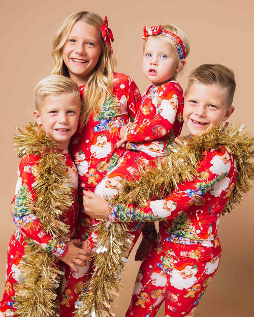 Baby Kids Bamboo Pajamas — In The Nick Of Time Long Sleeve Pajama Set — Image 5