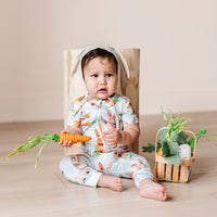 Baby Kids Bamboo Pajamas — No Bunny Cuter Short Sleeve Romper — Image 1